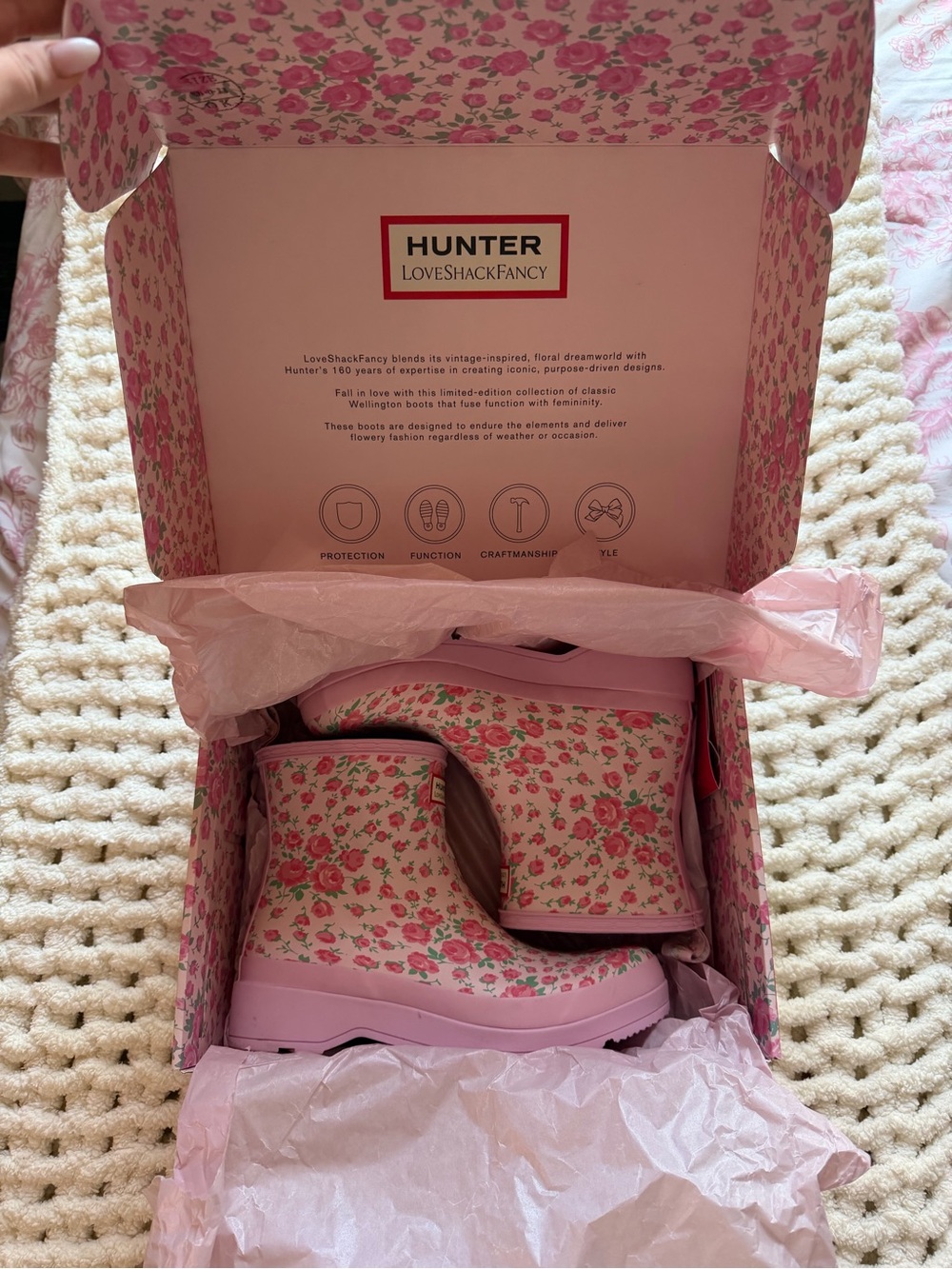 Hunter x LoveShackFancy Short Rain Boots